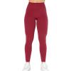 AUROLA Influence Workout Leggings for Women, Seamless Compression Tummy Control Leggings Mid Rise Yoga Pants(Tibetan Red)
