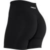 AUROLA Intensify Workout Shorts for Women Seamless Scrunch Short Gym Yoga Running Sport Active Exercise Fitness Shorts(Black)