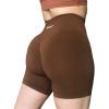 AUROLA Intensify Workout Shorts for Women Seamless Scrunch Short Gym Yoga Running Sport Active Exercise Fitness Shorts(Carob Brown)