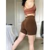 AUROLA Intensify Workout Shorts for Women Seamless Scrunch Short Gym Yoga Running Sport Active Exercise Fitness Shorts(Carob Brown)