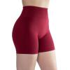 AUROLA Intensify Workout Shorts for Women Seamless Scrunch Short Gym Yoga Running Sport Active Exercise Fitness Shorts(Deep Red)