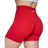 AUROLA Intensify Workout Shorts for Women Seamless Scrunch Short Gym Yoga Running Sport Active Exercise Fitness Shorts(Fiery Red)