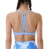 AUROLA Mercury Workout Sports Bras Women Athletic Removable Padded Backless Strapy Minimal Crop Top(Airy Blue)