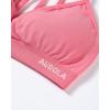 AUROLA Mercury Workout Sports Bras Women Athletic Removable Padded Backless Strapy Minimal Crop Top(Bubblegum)