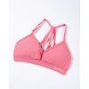 AUROLA Mercury Workout Sports Bras Women Athletic Removable Padded Backless Strapy Minimal Crop Top(Bubblegum)