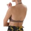 AUROLA Mercury Workout Sports Bras Women Athletic Removable Padded Backless Strapy Minimal Crop Top(Coffee)