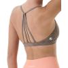 AUROLA Mercury Workout Sports Bras Women Athletic Removable Padded Backless Strapy Minimal Crop Top(Floral-coffee)