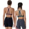 AUROLA Mercury Workout Sports Bras Women Athletic Removable Padded Backless Strapy Minimal Crop Top(Floral-deep Teal)