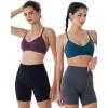 AUROLA Mercury Workout Sports Bras Women Athletic Removable Padded Backless Strapy Minimal Crop Top(Floral-deep Teal)