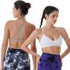 AUROLA Mercury Workout Sports Bras Women Athletic Removable Padded Backless Strapy Minimal Crop Top(Glacier Gray)