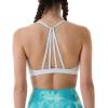 AUROLA Mercury Workout Sports Bras Women Athletic Removable Padded Backless Strapy Minimal Crop Top(Glacier Gray)