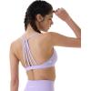AUROLA Mercury Workout Sports Bras Women Athletic Removable Padded Backless Strapy Minimal Crop Top(Lavender)