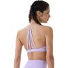 AUROLA Mercury Workout Sports Bras Women Athletic Removable Padded Backless Strapy Minimal Crop Top(Lavender)