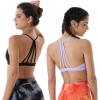 AUROLA Mercury Workout Sports Bras Women Athletic Removable Padded Backless Strapy Minimal Crop Top(Mercury-solid-black)