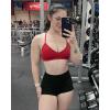 AUROLA Mercury Workout Sports Bras Women Athletic Removable Padded Backless Strapy Minimal Crop Top(Mercury-solid-chili Red)