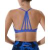 AUROLA Mercury Workout Sports Bras Women Athletic Removable Padded Backless Strapy Minimal Crop Top(Mercury-solid-dazzling Blue)