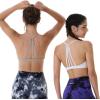 AUROLA Mercury Workout Sports Bras Women Athletic Removable Padded Backless Strapy Minimal Crop Top(Natural)