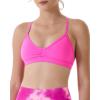 AUROLA Mercury Workout Sports Bras Women Athletic Removable Padded Backless Strapy Minimal Crop Top(Pink Glo)