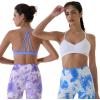 AUROLA Mercury Workout Sports Bras Women Athletic Removable Padded Backless Strapy Minimal Crop Top(Seamless- Jacaranda)