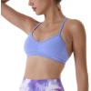 AUROLA Mercury Workout Sports Bras Women Athletic Removable Padded Backless Strapy Minimal Crop Top(Seamless- Jacaranda)