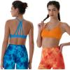 AUROLA Mercury Workout Sports Bras Women Athletic Removable Padded Backless Strapy Minimal Crop Top(Seamless- Persimmon Orange)