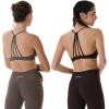 AUROLA Mercury Workout Sports Bras Women Athletic Removable Padded Backless Strapy Minimal Crop Top(Seamless-chocolate Torte)