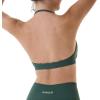 AUROLA Mercury Workout Sports Bras Women Athletic Removable Padded Backless Strapy Minimal Crop Top(Seamless-eden Green)
