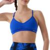 AUROLA Mercury Workout Sports Bras Women Athletic Removable Padded Backless Strapy Minimal Crop Top(Seamless-klein Blue)