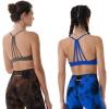 AUROLA Mercury Workout Sports Bras Women Athletic Removable Padded Backless Strapy Minimal Crop Top(Seamless-klein Blue)