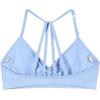 AUROLA Mercury Workout Sports Bras Women Athletic Removable Padded Backless Strapy Minimal Crop Top(Serenity Blue)
