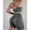 AUROLA Serpent Seamless Scrunch Workout Shorts for Women,Tummy Control Squat Proof Ribbed Thick Active Gym Short(Serpent- Mocha)