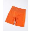 AUROLA Serpent Seamless Scrunch Workout Shorts for Women,Tummy Control Squat Proof Ribbed Thick Active Gym Short(Serpent- Persimmon Orange)