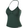 AUROLA Influence Longline Strappy Workout Halter Tops for Women,Removable Cups Padded Bras Impact Gym Yoga Sleeveless Top(Eden Green)