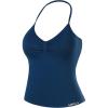 AUROLA Influence Longline Strappy Workout Halter Tops for Women,Removable Cups Padded Bras Impact Gym Yoga Sleeveless Top(Ensign Blue)