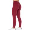 AUROLA Influence Workout Leggings for Women, Seamless Compression Tummy Control Leggings Mid Rise Yoga Pants(Tibetan Red)