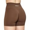 AUROLA Intensify Workout Shorts for Women Seamless Scrunch Short Gym Yoga Running Sport Active Exercise Fitness Shorts(Carob Brown)