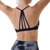 AUROLA Mercury Workout Sports Bras Women Athletic Removable Padded Backless Strapy Minimal Crop Top(Mercury-solid-black)