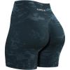 AUROLA Serpent Seamless Scrunch Workout Shorts for Women,Tummy Control Squat Proof Ribbed Thick Active Gym Short(Deep Teal)