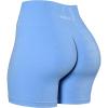 AUROLA Serpent Seamless Scrunch Workout Shorts for Women,Tummy Control Squat Proof Ribbed Thick Active Gym Short(Serpent- Placid Blue)