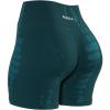 AUROLA Serpent Seamless Scrunch Workout Shorts for Women,Tummy Control Squat Proof Ribbed Thick Active Gym Short(Serpent- Ponderosa Green)