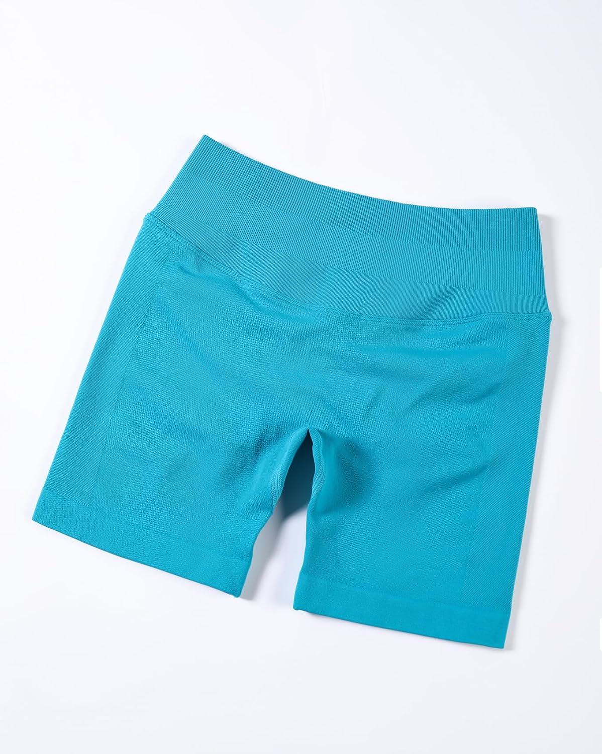 imageAUROLA Influence Workout Shorts for Women25 35 45 55 65 No Roll Up Squat Proof Scrunch Seamless Compression Gym ShortCaneel Bay