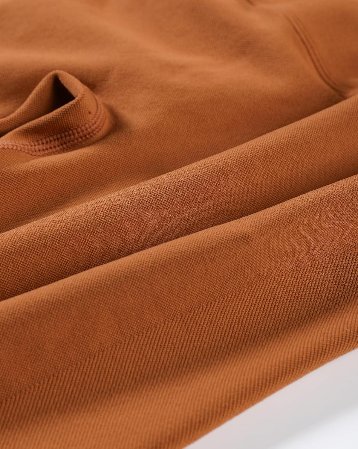 imageAUROLA Influence Workout Shorts for Women25 35 45 55 65 No Roll Up Squat Proof Scrunch Seamless Compression Gym ShortHoney Ginger