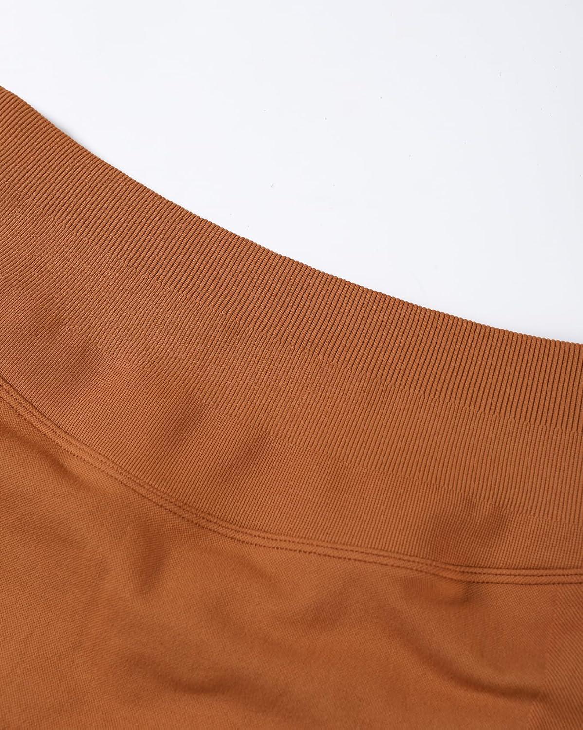 imageAUROLA Influence Workout Shorts for Women25 35 45 55 65 No Roll Up Squat Proof Scrunch Seamless Compression Gym ShortHoney Ginger