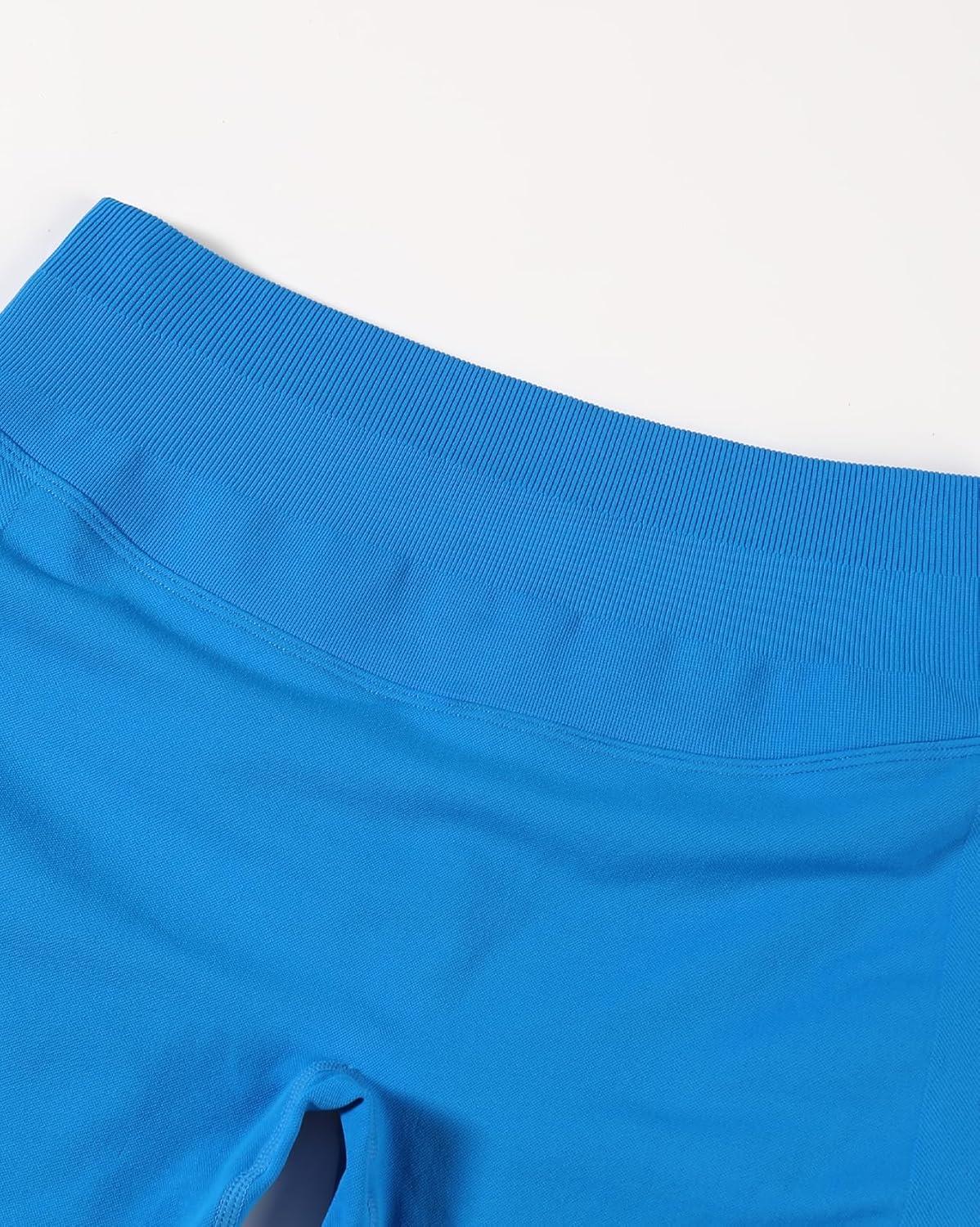 imageAUROLA Influence Workout Shorts for Women25 35 45 55 65 No Roll Up Squat Proof Scrunch Seamless Compression Gym ShortIndigo