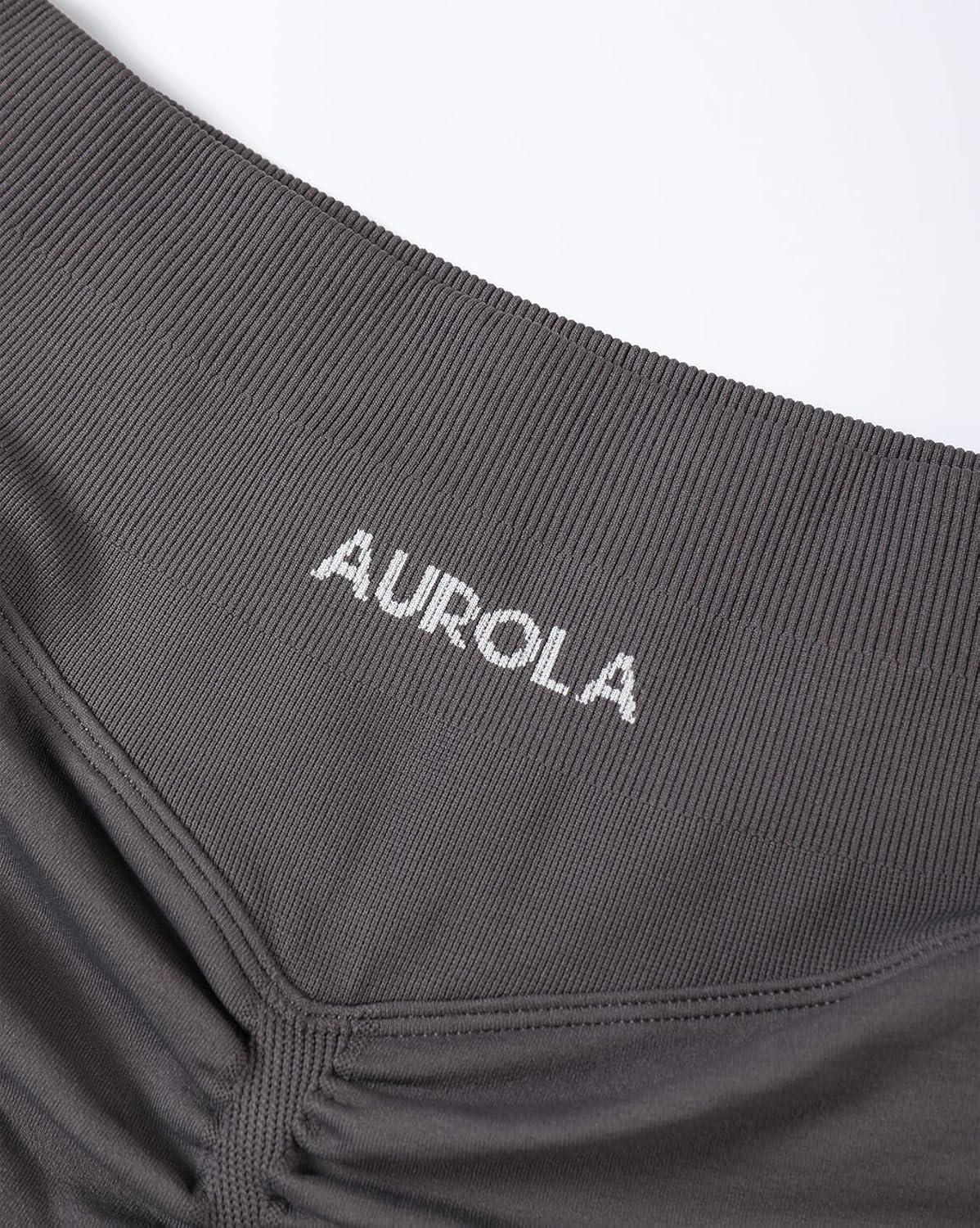 imageAUROLA Influence Workout Shorts for Women25 35 45 55 65 No Roll Up Squat Proof Scrunch Seamless Compression Gym ShortPlum Truffle