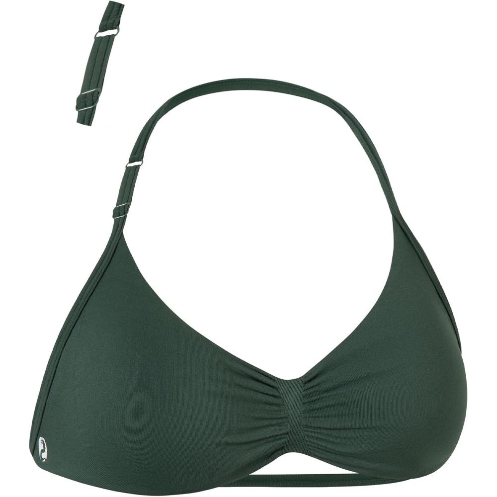 imageAUROLA Influence Adjustable Strappy Sports Bras for WomenLow Support Seamless Backless Padded Straps Impact Yoga Gym BraEden Green