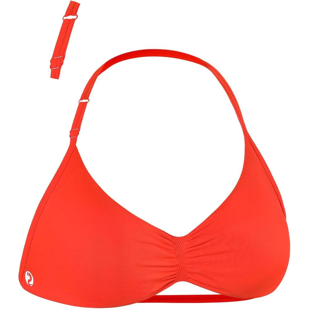 imageAUROLA Influence Adjustable Strappy Sports Bras for WomenLow Support Seamless Backless Padded Straps Impact Yoga Gym BraHalloween Orange