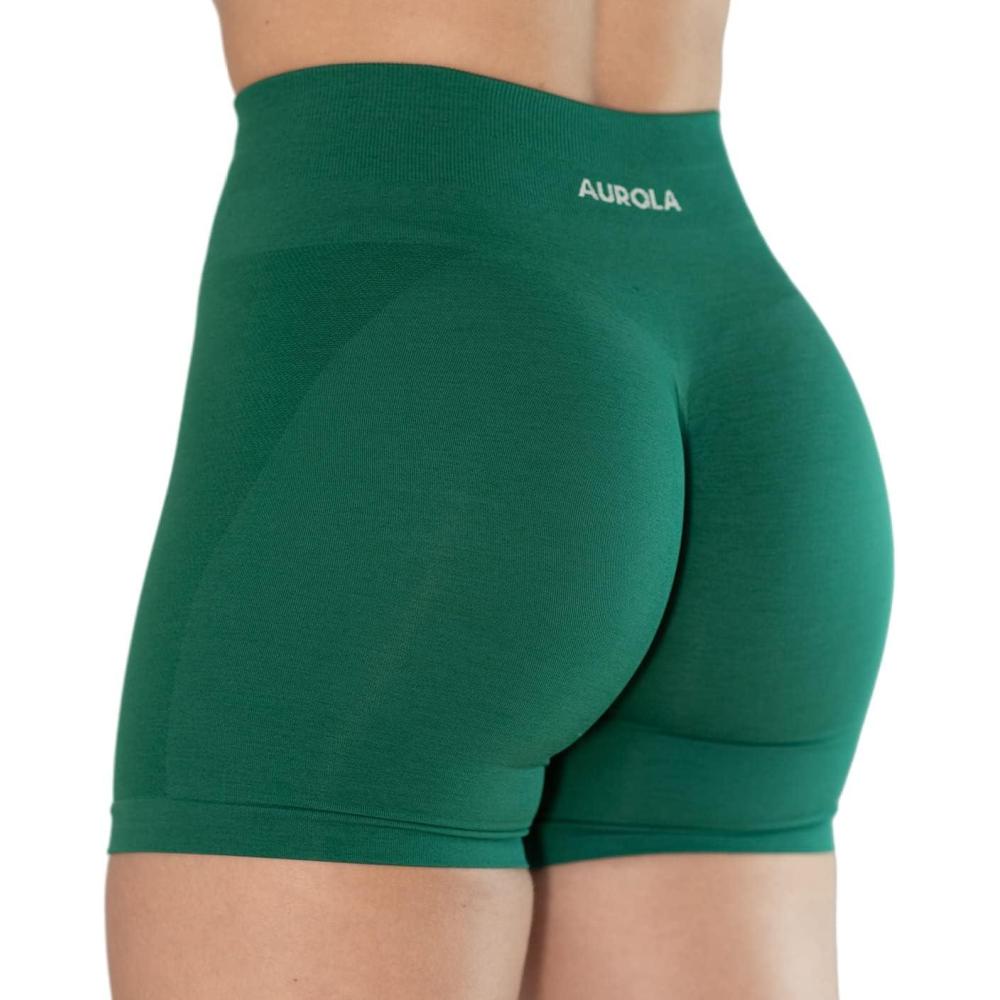 imageAUROLA Intensify V20 Womens Workout Shorts Athletic Running Shorts Seamless High Waist Gym Yoga ShortsAlpine Green