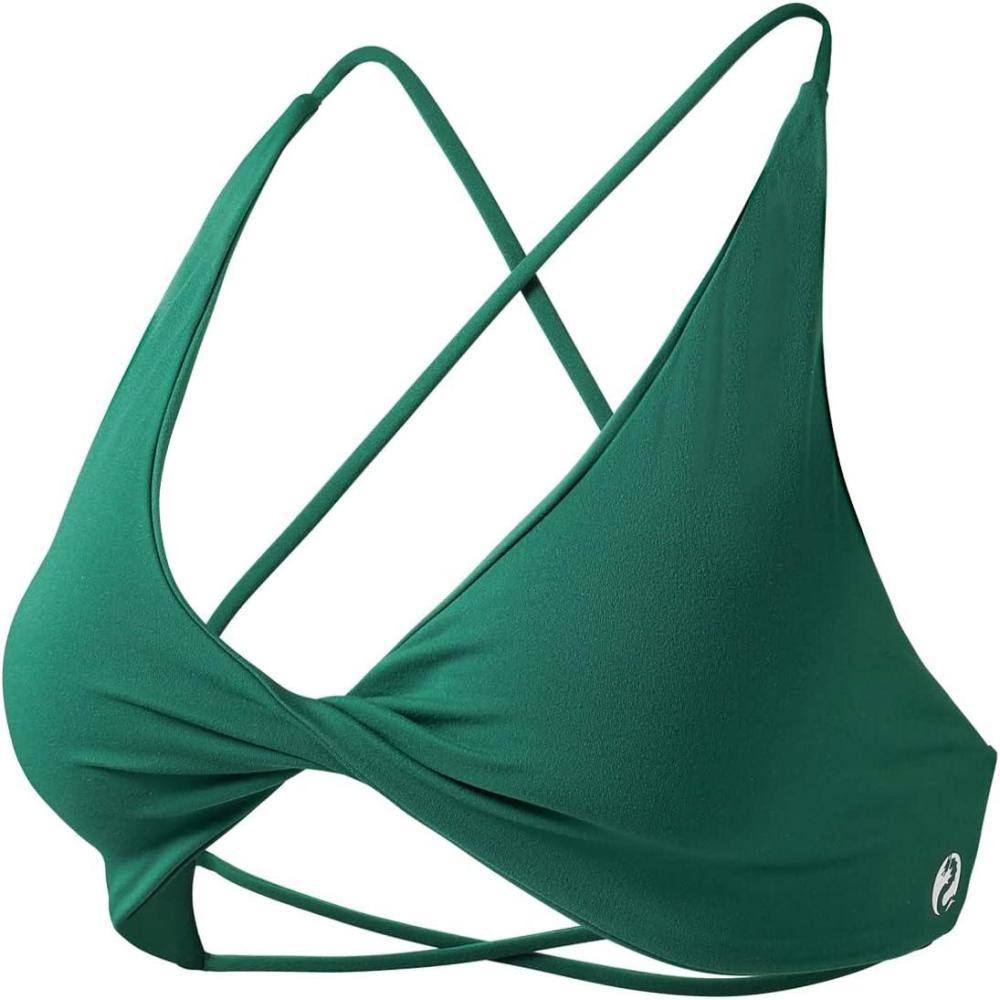 imageAUROLA Venus Women Sports Bras Backless Strappy Workout Bra Low Support Removable Padded Gym BrasVenussolidgreen Jacket