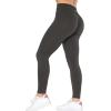 AUROLA CAMO Collection Workout Leggings for Women Subtle Logo Seamless Scrunch Gym Tights Yoga Running Active Pants(Asphalt Grey)